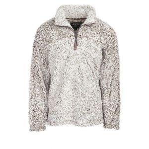 Brown and White Sherpa Pullover